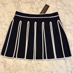 Endless Rose Navy Mini Skirt with White Trim Size Medium NWT